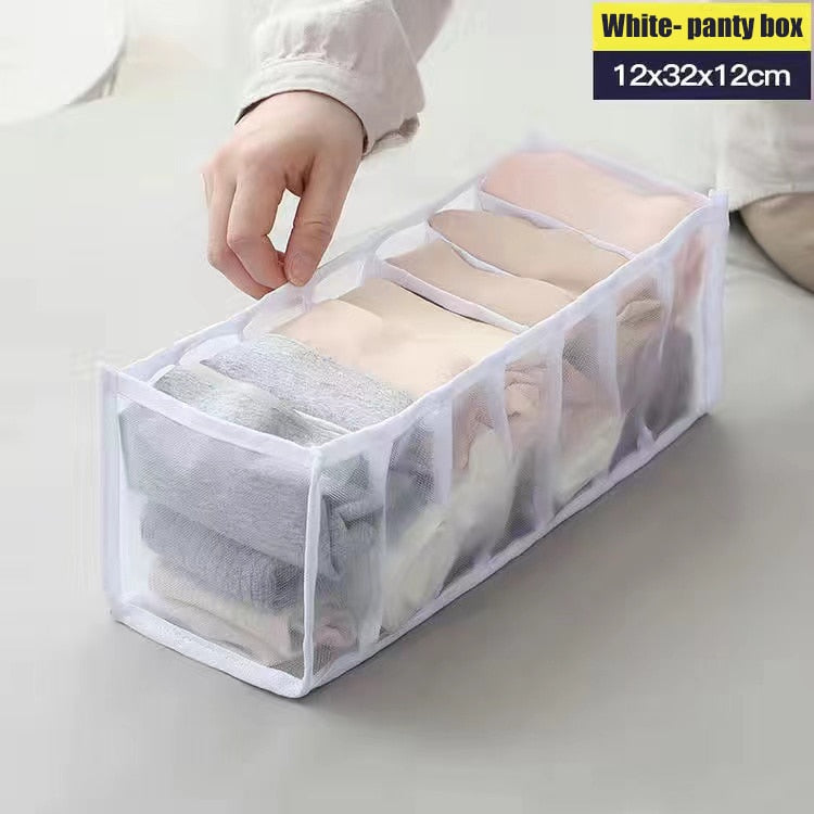 modern Underwear Storage Organizer  Clothe Separated Socks Shorts Bra Storage Boxs Dormitory Closet Organizer Drawer Washable - StorageandmoreStorage