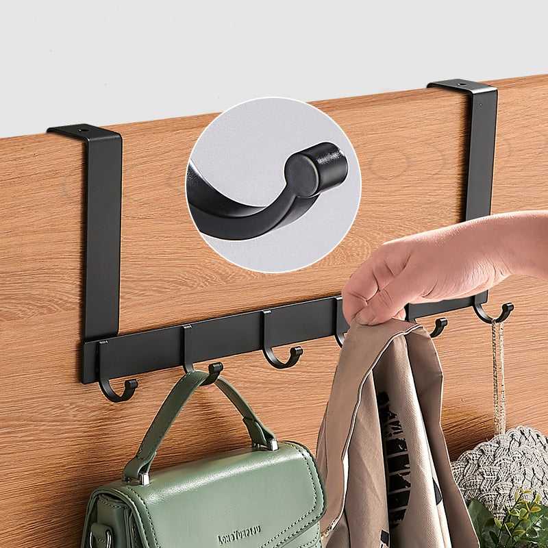 Hooks Over The Door Hook Home Bathroom Organizer Rack Clothes Coat Hat Towel Hanger New Bathroom Kitchen Accessories Holder - StorageandmoreStorage