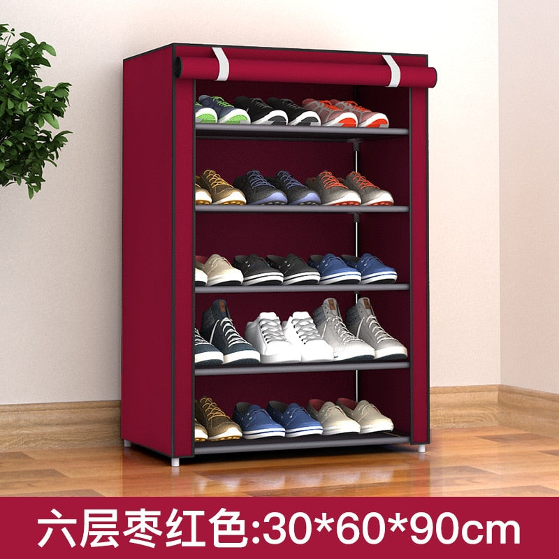 Multi-layer Shoe Cabinet DIY Assembled Dustproof Shelf Hallway Space Saving Storage Organizer Holder Home Furniture Shoe Rack - StorageandmoreStorage