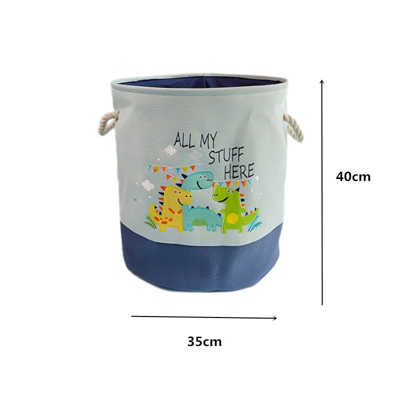 Cartoon Dinosaur Foldable Laundry Basket For Dirty Clothes Toys Storage Baskets Kids Organizer Bag Home Washing Organization - StorageandmoreStorage