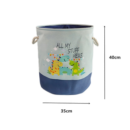 Cartoon Dinosaur Foldable Laundry Basket For Dirty Clothes Toys Storage Baskets Kids Organizer Bag Home Washing Organization - StorageandmoreStorage