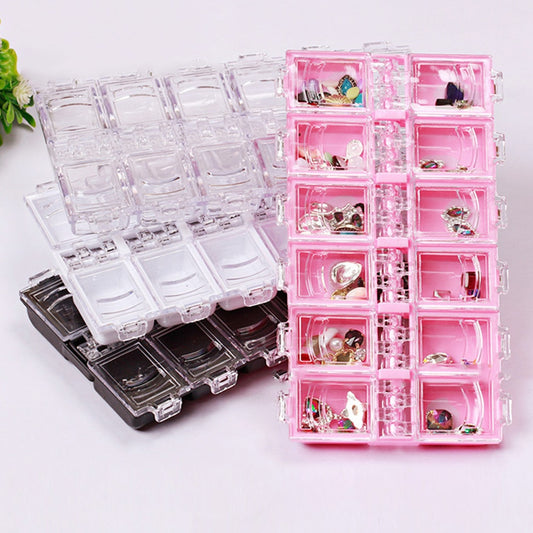 BGVfive 12 Grid Nail Art Clear Empty Plastic Storage Case Bead Earring Jewelry Box Container Manicure kit Storage Box Holder - StorageandmoreStorage