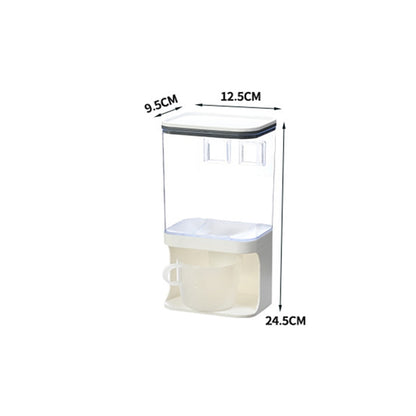 Automatic Plastic Cereal Dispenser Storage Box  Food Tank Rice Container Organizer Grain Storage Cans Kitchen Food Storage Tool - StorageandmoreStorage