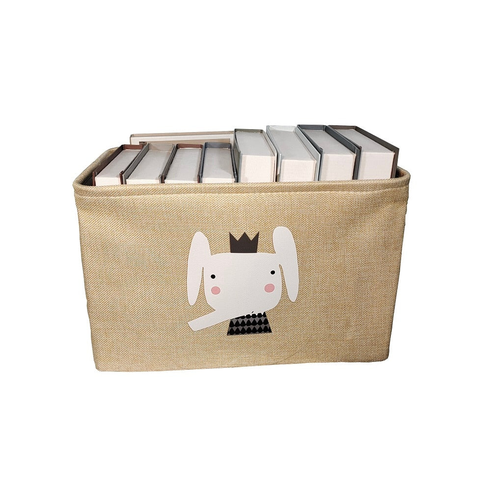 New Cube Large Folding Storage Box Cute Animal Laundry Hamper Blanket Clothes Toy Storage Baskets Bin For Kids Toys Organizers - StorageandmoreStorage