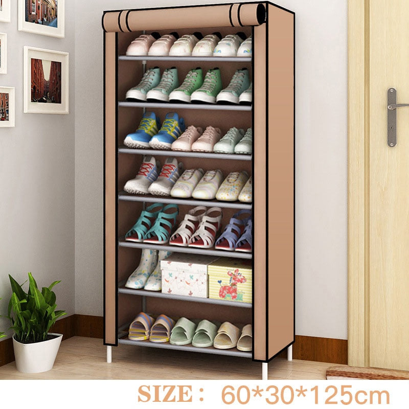 Multilayer Shoe Cabinet Shoe Rack Oxford Shoes Shelves Household Shoes Case Dustproof Storage Organizer for Shoe - StorageandmoreStorage