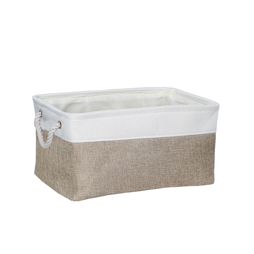 Cube Folding Storage Basket Foldable Linen Pet Toys Storage Box Organize Office Bedroom Closet Toys Laundry Basket - StorageandmoreStorage