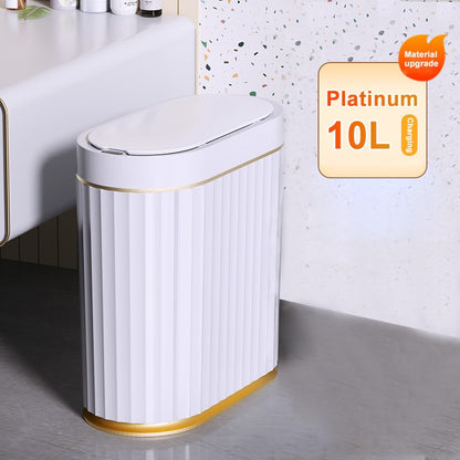 Smart Sensor Garbage Bin Kitchen Bathroom Toilet Trash Can Best Automatic Induction Waterproof Bin with Lid 10/15L - StorageandmoreStorage