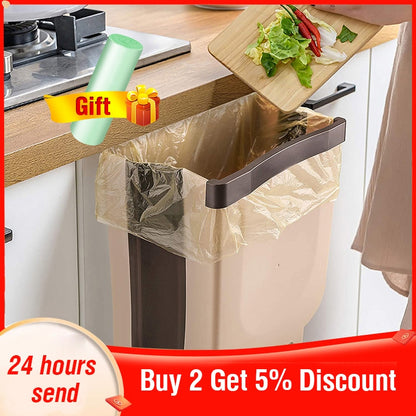 Kitchen Folding Trash Can Car Recycle Bin Trash Bin Kitchen Dustbin Garbage Rubbish Bin Garbage Can Waste Bin For Kitchen - StorageandmoreStorage