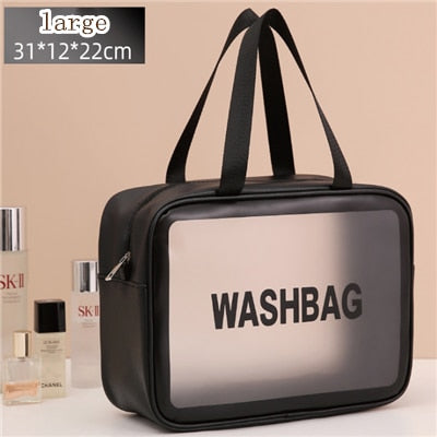 Women Portable Travel Wash Bag Female Transparent Waterproof Makeup Storage Pouch Large Capacity Cosmetic Organizer Beauty Case - StorageandmoreStorage