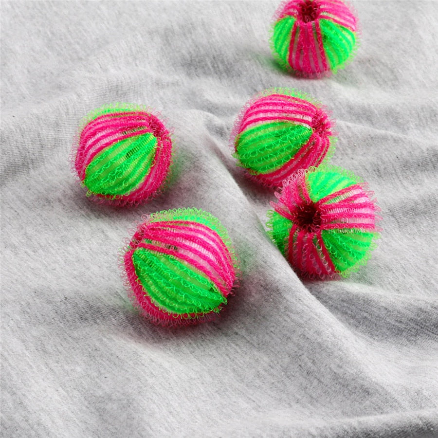 6Pcs Washing Machine Hair Remover Laundry Ball Fluff Cleaning Lint Fuzz Grab - StorageandmoreStorage