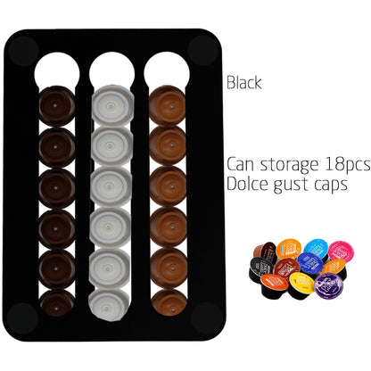 Metal Coffee Pods Holder Aluminum Mirro-Plating Stand Coffee Capsule Storage Rack Nespresso Coffee Capsulas Stand For Nespresso - StorageandmoreStorage