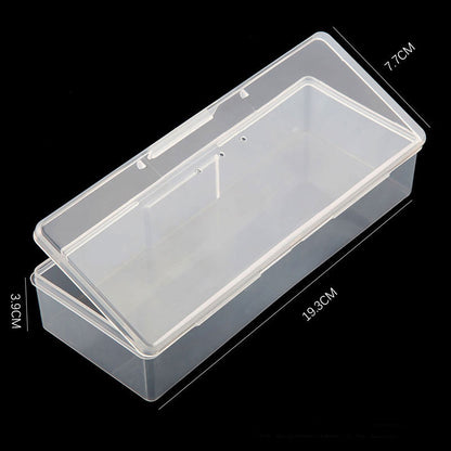 Transparent Nail Art Storage Box Jewelry Beads Gems False Tip Container Empty Nails Rhinestones Holder Case Organizer - StorageandmoreStorage