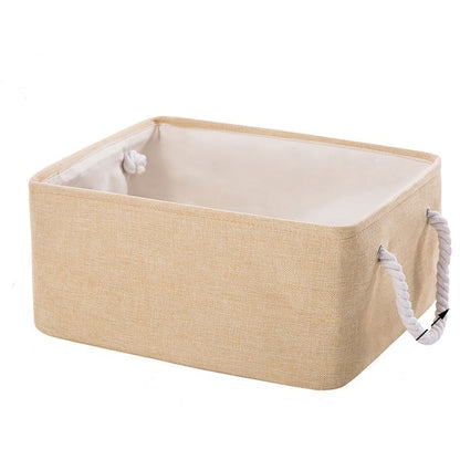 Cube Folding Storage Basket Foldable Linen Pet Toys Storage Box Organize Office Bedroom Closet Toys Laundry Basket - StorageandmoreStorage