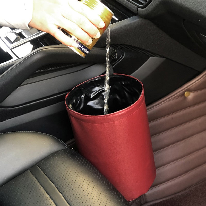 Extractme Car Storage Basket Interior Rubbish Container For Waste Organizer Holder Waterproof Garbage Can Trash Bin Folding - StorageandmoreStorage