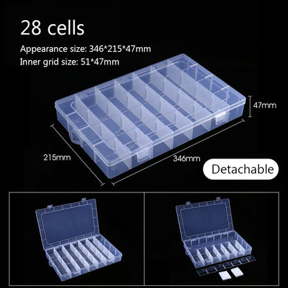 Transparent Plastic Jewelry Storage Box Tool Sorting Box Earring Bead Screw Toy Case Adjustable Parts Organizer Container 2021 - StorageandmoreStorage