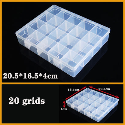 Plastic box Container Screw Holder Case Practical Compartment Jewelry Earring Display case plastic Organizer beads storage boxes - StorageandmoreStorage