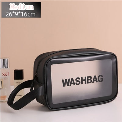 Women Portable Travel Wash Bag Female Transparent Waterproof Makeup Storage Pouch Large Capacity Cosmetic Organizer Beauty Case - StorageandmoreStorage