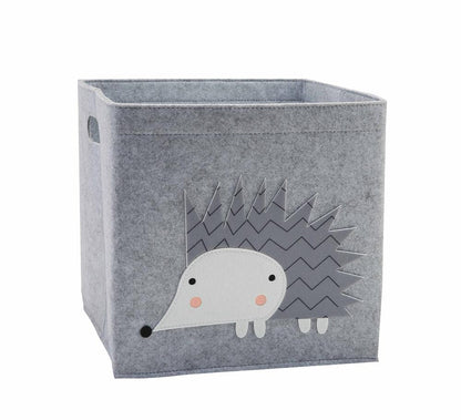 Creative Cartoon Animal Storage Box Felt Fabric Cube Nursery Shelf Home Closet Folding Storage Basket For Kids Toys Organizer - StorageandmoreStorage