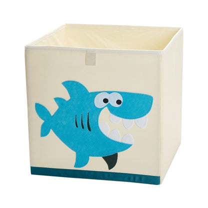 13 inch Foldable Embroidery Animal Cube Storage Box Oxford Fabric Kids Toys Organizers Bins Chest Organizer for Kids Nursery - StorageandmoreStorage