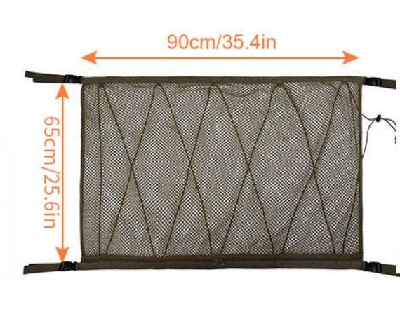 Portable Car Ceiling Storage Net Pocket Roof Interior Cargo Net Bag Car Trunk Storage Pouch Sundries Storage Organizer - StorageandmoreStorage