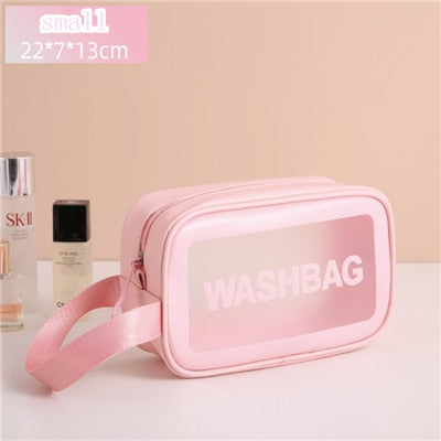 Women Portable Travel Wash Bag Female Transparent Waterproof Makeup Storage Pouch Large Capacity Cosmetic Organizer Beauty Case - StorageandmoreStorage