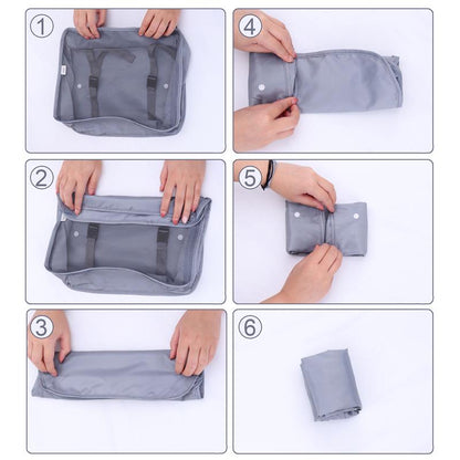 8/6/1 pieces Set Travel Organizer Storage Bags Suitcase Packing Set Storage Cases Portable Luggage Organizer Clothe Shoe Pouch - StorageandmoreStorage