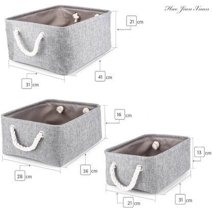 Cube Folding Storage Basket Foldable Linen Pet Toys Storage Box Organize Office Bedroom Closet Toys Laundry Basket - StorageandmoreStorage