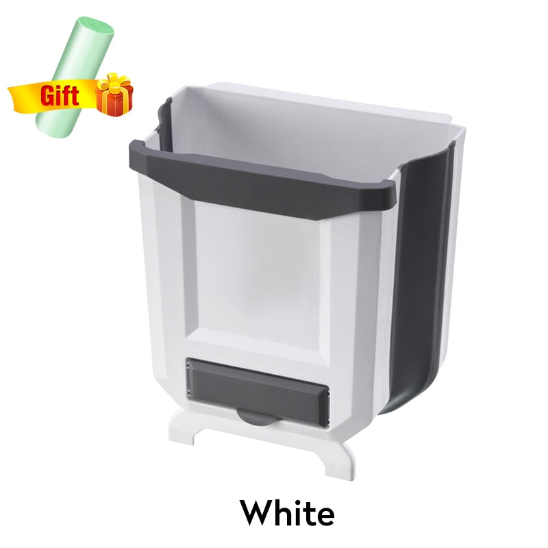 Folding Kitchen Trash Can Kitchen Folding Waste Bin Kitchen Garbage Cans Recycle Rubbish Bin for Kitchen Dustbin Garbage Bin - StorageandmoreStorage