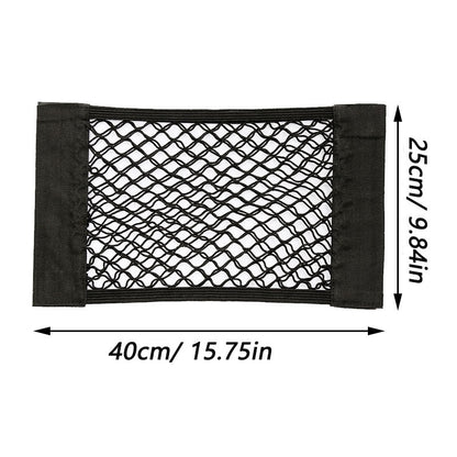 Car Back Rear Trunk Storage Net Seat Elastic String Net Magic Sticker Mesh Storage Bag Auto Organizer Seat Back Bag Freeshipping - StorageandmoreStorage