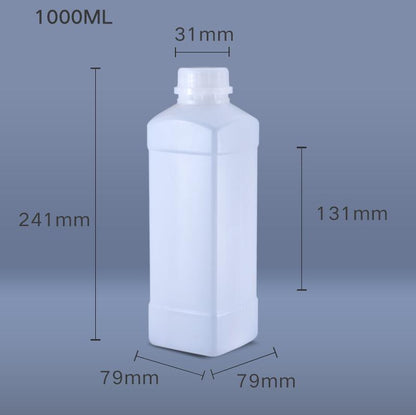 1000ML Empty HDPE Plastic bottle with lid Leakproof packaging container for liquid Laundry detergent Food Grade Bottle - StorageandmoreStorage