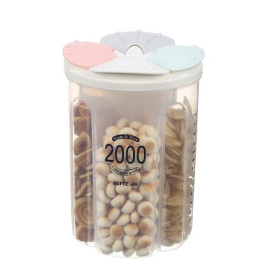 Sealed Storage Box Crisper Grains Food Storage Tank Household Kitchen Food Containers for Dry Cereals Measure Cups Kitchen Tool - StorageandmoreStorage