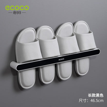 ECOCO Wall-mounted Bathroom Slipper Organizer Storage Rack Does Not Take Up Space Slippers Rack for Bathroom Accessories - StorageandmoreStorage