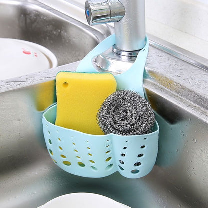 Kitchen Drain Basket Draining Rack Sink Sponge Holder Kitchen Bathroom Storage Shelf Sink Holder Drain Basket Storage Tools - StorageandmoreStorage