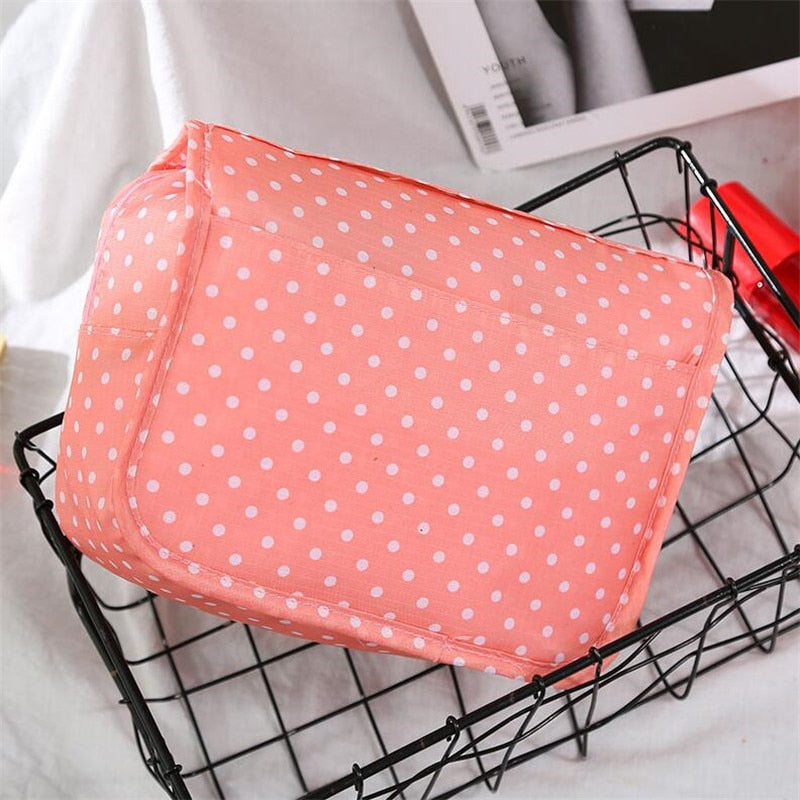 Travel Hook Cosmetic Bag Women Make Up Pouch Waterproof Toiletries Beauty Organizer Ladies Bathroom Neceser Makeup Storage Bag - StorageandmoreStorage