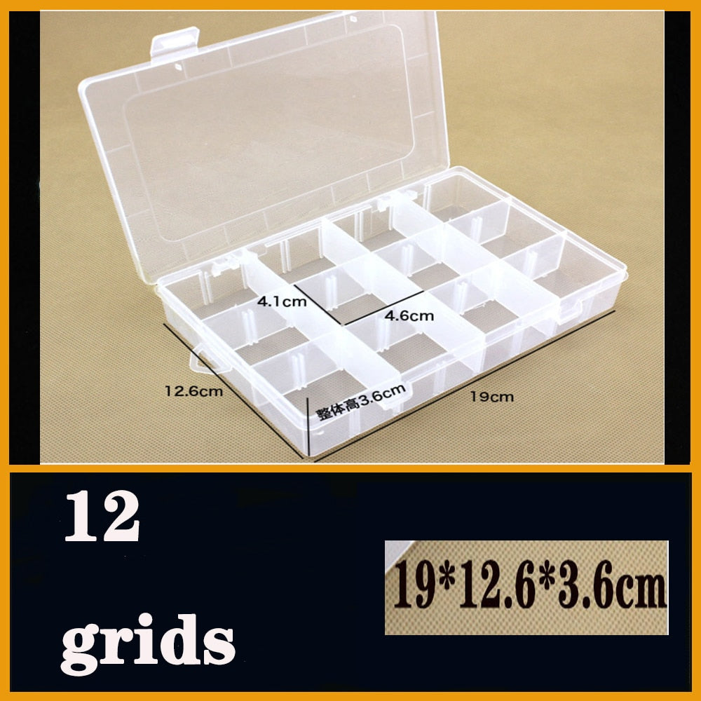 Plastic box Container Screw Holder Case Practical Compartment Jewelry Earring Display case plastic Organizer beads storage boxes - StorageandmoreStorage