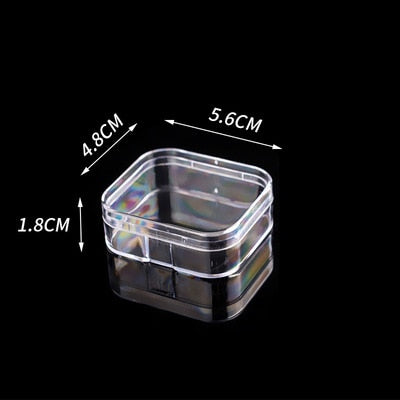 Top Selling Transparent Plastic Storage Box Clear Square Multipurpose Display Case Plastic Jewelry Storage Boxes Multiple Sizes - StorageandmoreStorage