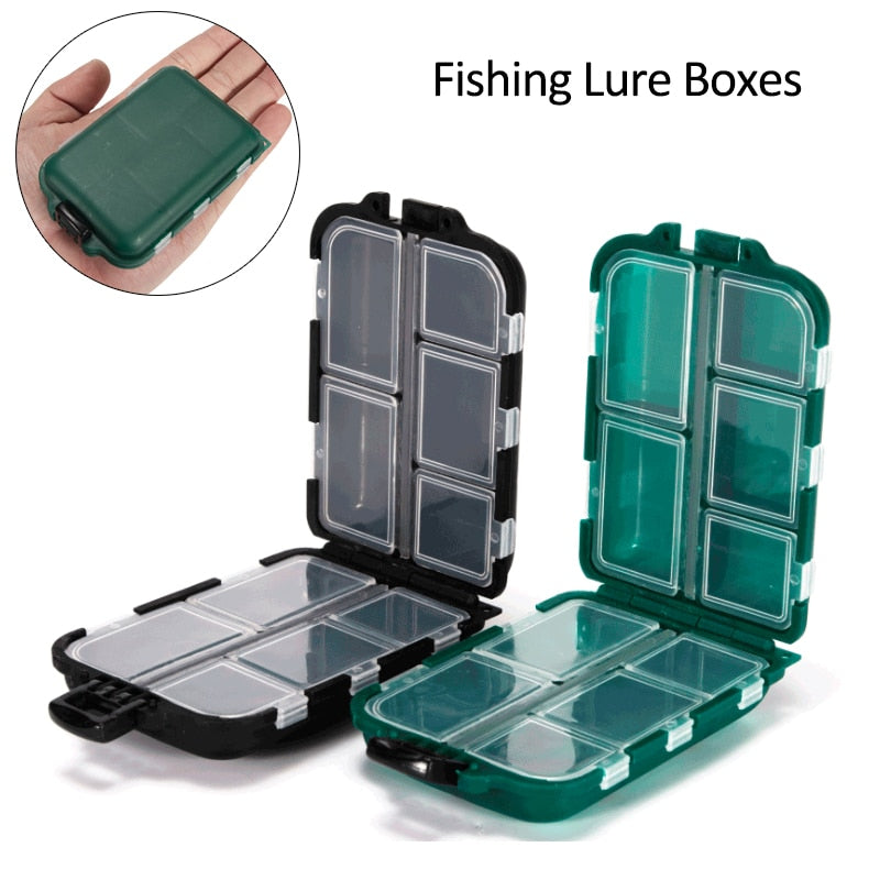 10 Compartments Fishing Lure Boxes Bait Storage Case Fishing Tackle Storage Trays Hooks Organizer Waterproof Fishing Accessory - StorageandmoreStorage