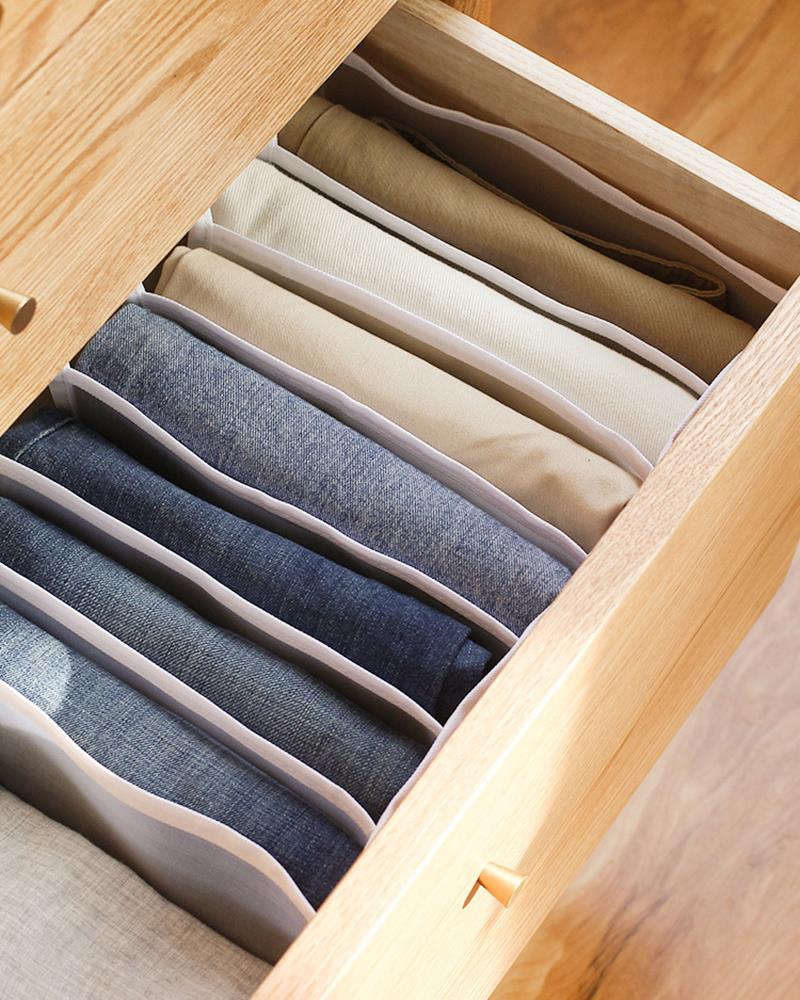 Closet Storage Organizers For Clothes Jeans Compartment Storage Items Bags Boxes Case Wardrobe Organizer Pants Drawer Divider - StorageandmoreStorage