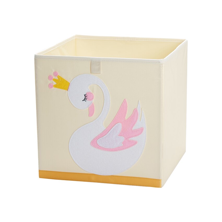 13 inch Foldable Embroidery Animal Cube Storage Box Oxford Fabric Kids Toys Organizers Bins Chest Organizer for Kids Nursery - StorageandmoreStorage