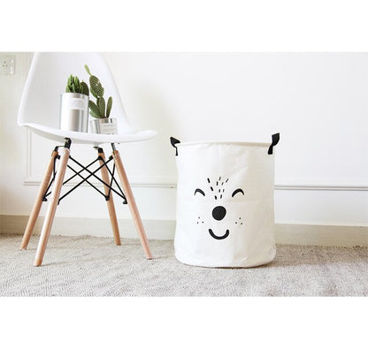 Handheld Large Laundry Basket Hamper Bag Cartoon Lovely Clothes Storage Barrel Clothes Kid Toy Sundries Organizer Storage Basket - StorageandmoreStorage