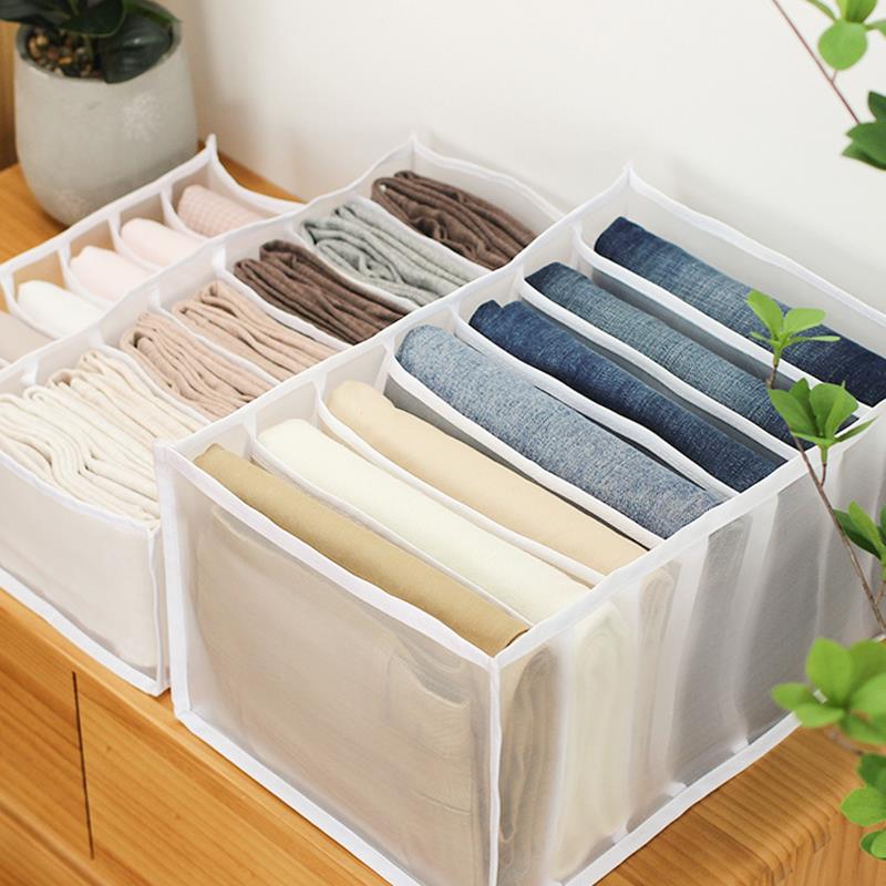 Closet Storage Organizers For Clothes Jeans Compartment Storage Items Bags Boxes Case Wardrobe Organizer Pants Drawer Divider - StorageandmoreStorage