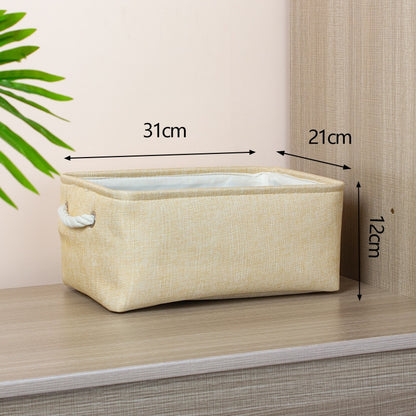 Cotton Linen Folding Storage Baskets Kids Toys Organizer Clothes and Sundries Storage Box Cabinet Storage Bag Laundry Basket - StorageandmoreStorage