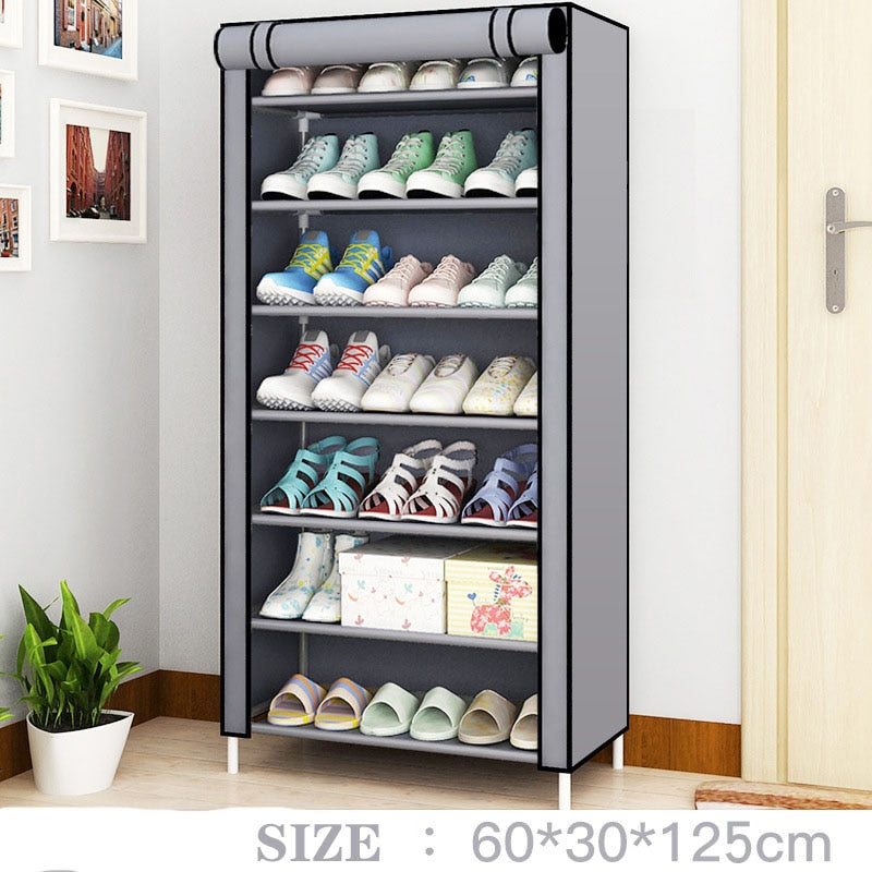 Multilayer Shoe Cabinet Shoe Rack Oxford Shoes Shelves Household Shoes Case Dustproof Storage Organizer for Shoe - StorageandmoreStorage