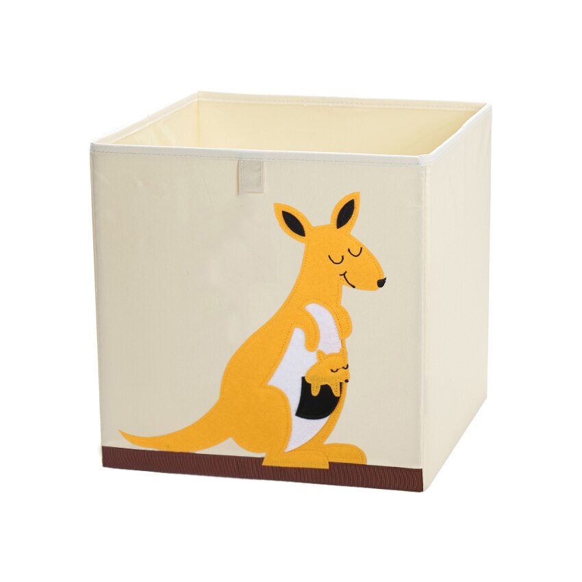 13 inch Foldable Embroidery Animal Cube Storage Box Oxford Fabric Kids Toys Organizers Bins Chest Organizer for Kids Nursery - StorageandmoreStorage