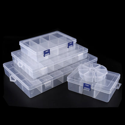 Transparent Plastic Jewelry Storage Box Tool Sorting Box Earring Bead Screw Toy Case Adjustable Parts Organizer Container 2021 - StorageandmoreStorage