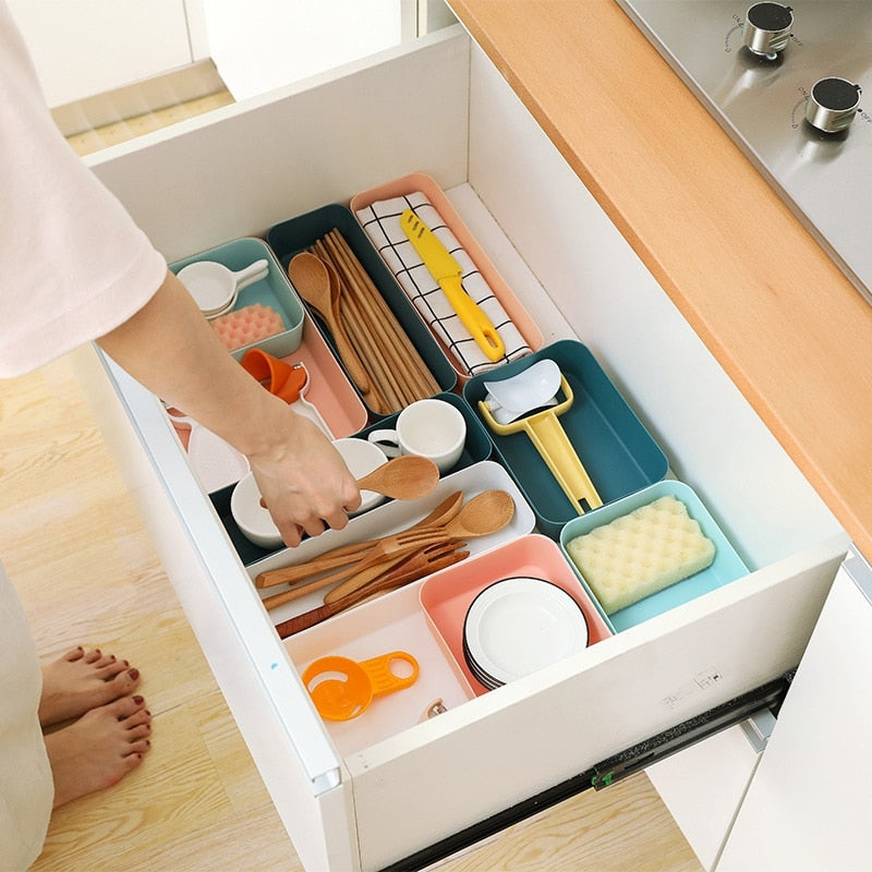 Household Convenient Storage Box Home Drawer Storage Box Kitchen Tableware Storage Organizer Tabletop Cosmetics Storage Case - StorageandmoreStorage