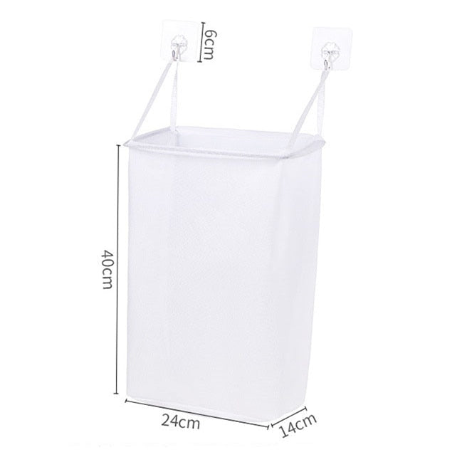 Foldable Wall Mounted Laundry Basket Dirty Clothes Storage Basket Toy Dust Bucket Home Laundry Hamper Dirty Clothes Storage Bag - StorageandmoreStorage