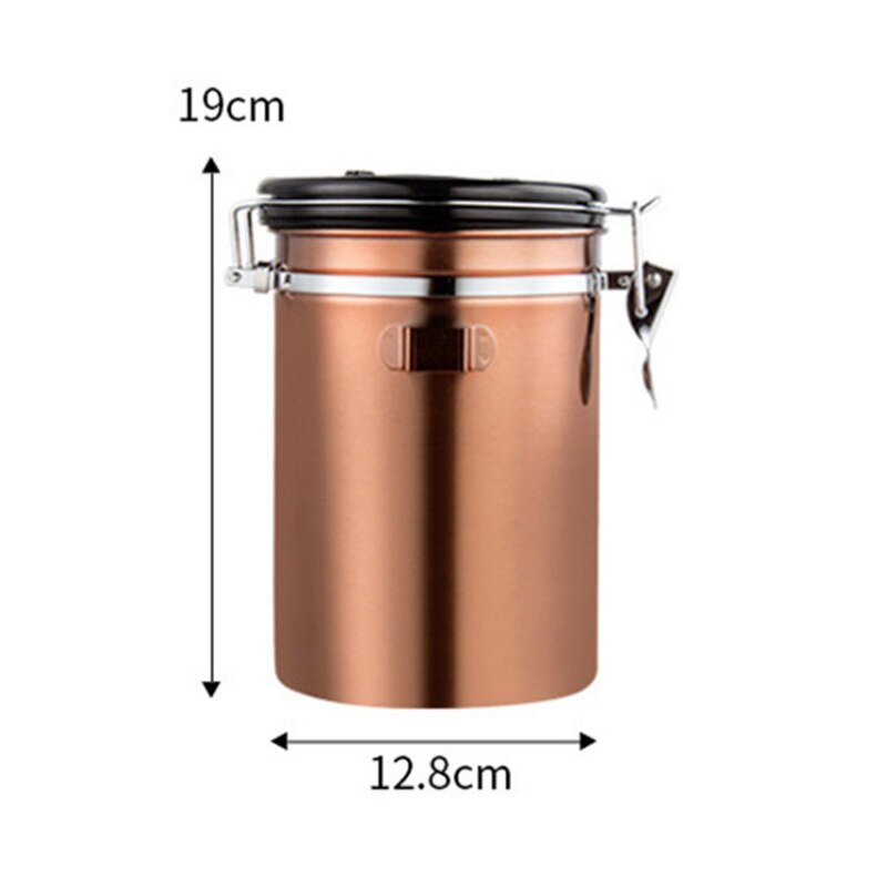 Stainless Steel Sealed Tank Storage Tank Moisture-proof Coffee Bean Milk Powder Jar Tea Pot Kitchen Grains Storage Box MSDL01 - StorageandmoreStorage