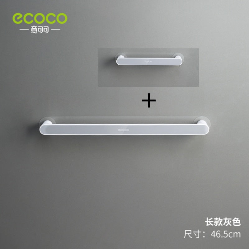 ECOCO Living Room Slipper Rack Storage Wall Mounted Towel Bar Punch Free Toilet Bathroom Single Rod Long Accessories Shelf New - StorageandmoreStorage