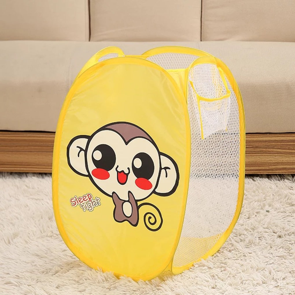 Cartoon Sorting Basket Folding Clothes Storage Basket Laundry Basket Children Kids Toys Sundries Storage Organizer Home Storage - StorageandmoreStorage